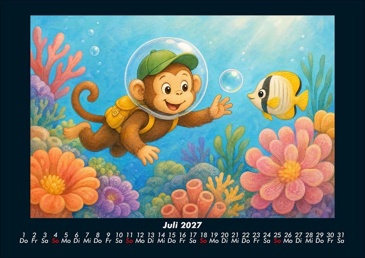 Produktbild: Milos Abenteuer in der Unterwasserwelt 2027 Fotokalender DIN A4