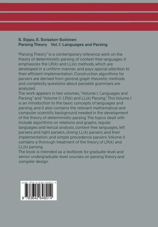 Produktbild: Parsing Theory