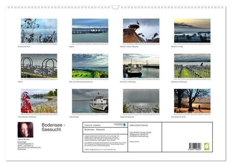 Produktbild: Bodensee - Seesucht (Wandkalender 2026 DIN A2 quer), CALVENDO Monatskalender