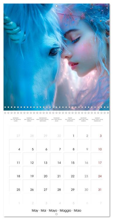 Produktbild: Unicorn Whispers - Tales of Glitter and Grace (Wall Calendar 2026 12 &times; 12 Inch) CALVENDO 12 Month Wall Calendar