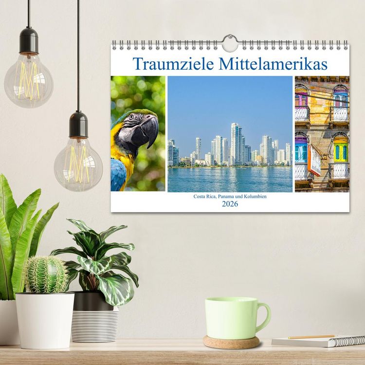 Produktbild: Traumziele Mittelamerikas - Costa Rica, Panama und Kolumbien (Wandkalender 2026 DIN A4 quer), CALVENDO Monatskalender