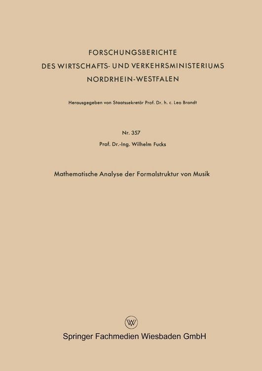Produktbild: Mathematische Analyse der Formalstruktur von Musik