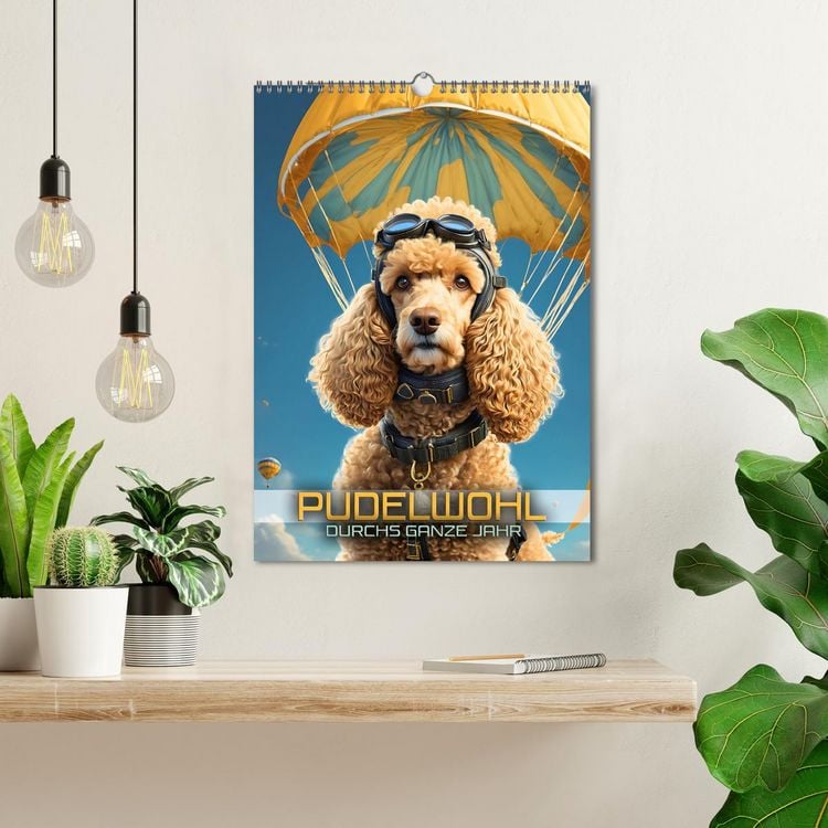 Produktbild: Pudelwohl durchs ganze Jahr (Wandkalender 2026 DIN A3 hoch), CALVENDO Monatskalender