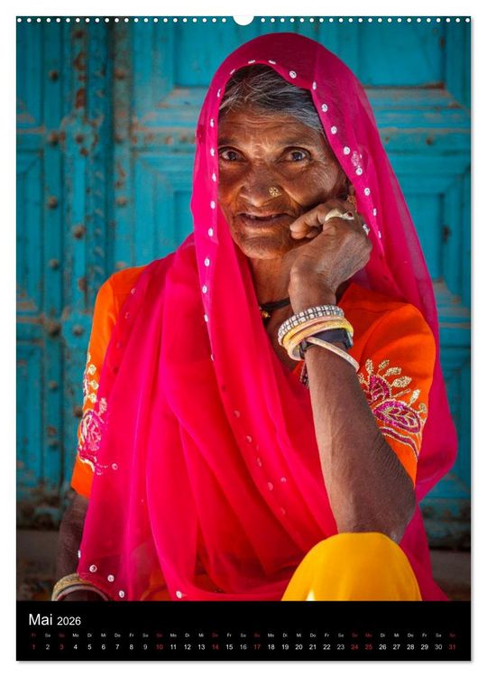 Produktbild: Portraits aus Indien (Wandkalender 2026 DIN A2 hoch), CALVENDO Monatskalender