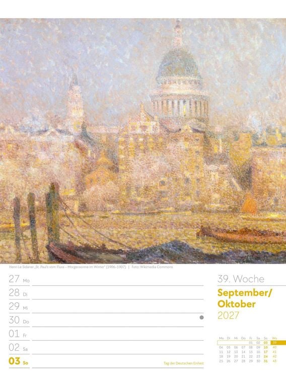 Produktbild: Kunstwelt Wochenplaner Kalender 2027 | Impressionismus und Klassische Moderne