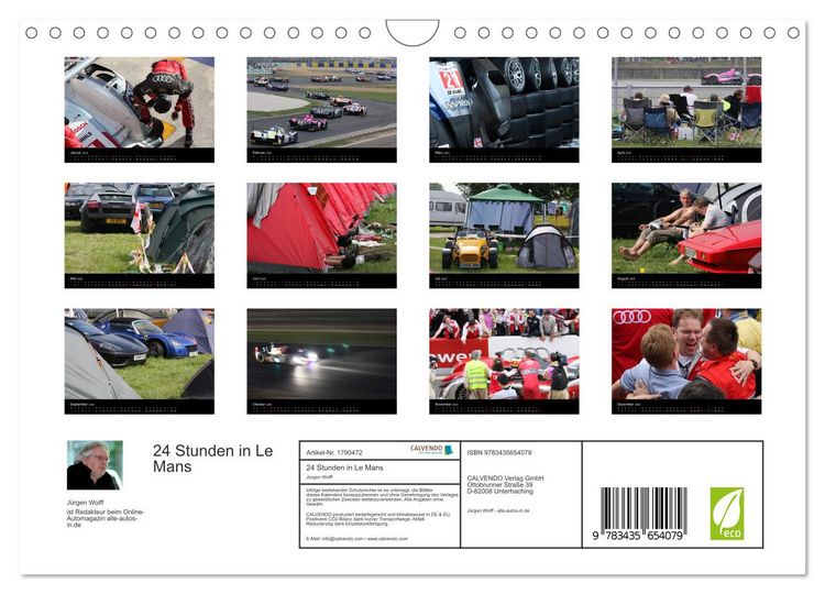 Produktbild: 24 Stunden in Le Mans (Wandkalender 2025 DIN A4 quer), CALVENDO Monatskalender