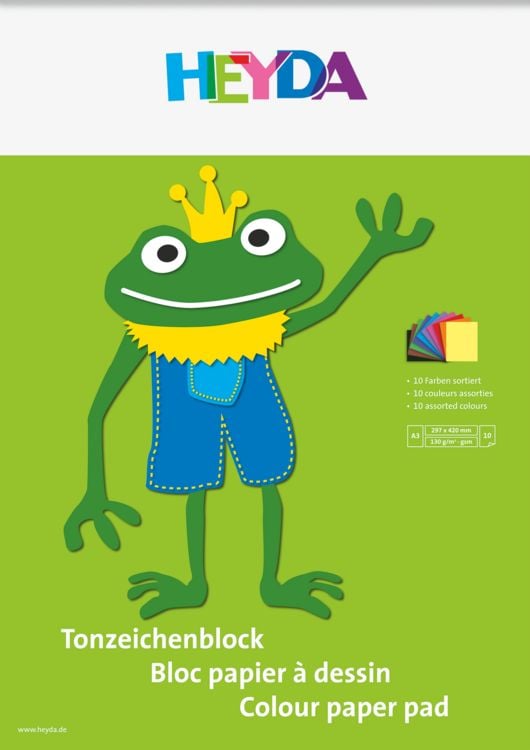 Produktbild: Heyda Tonpapier-Block A3, 10 Blatt