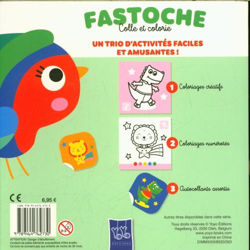 Produktbild: Fastoche : colle et colorie