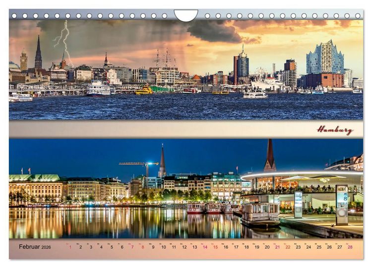 Produktbild: Faszinierende St&auml;dte, Panoramen (Wandkalender 2026 DIN A4 quer), CALVENDO Monatskalender