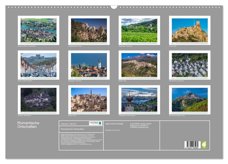 Produktbild: Romantische Ortschaften (Wandkalender 2026 DIN A2 quer), CALVENDO Monatskalender
