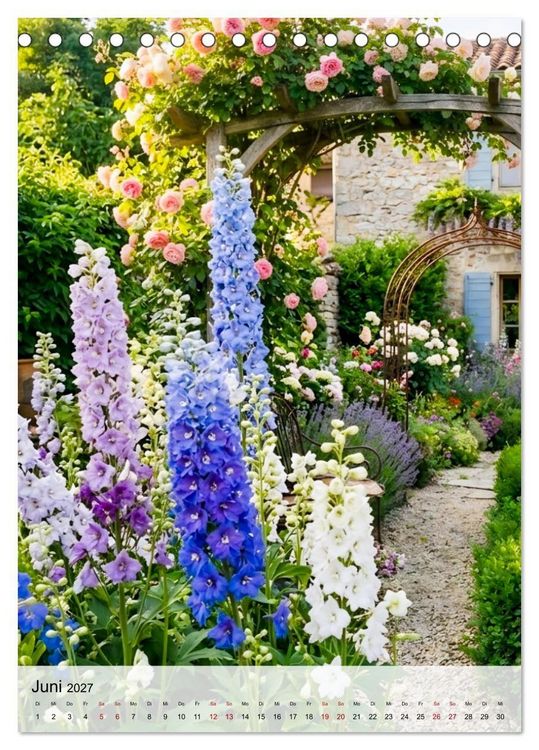 Produktbild: Provence Ein Garten im Wandel der Zeit (Tischkalender 2027 DIN A5 hoch), CALVENDO Monatskalender