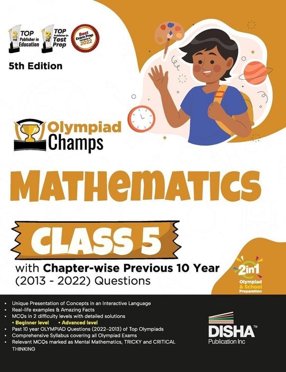 Produktbild: Olympiad Champs Mathematics Class 5 with Chapter-wise Previous 10 Year (2013 - 2022) Questions 5th Edition | Complete Prep Guide with Theory, PYQs, Pa