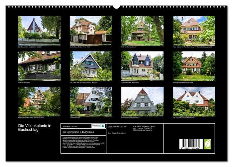 Produktbild: Die Villenkolonie in Buchschlag (hochwertiger Premium Wandkalender 2026 DIN A2 quer), Kunstdruck in Hochglanz