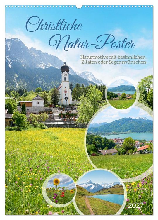Produktbild: Christliche Natur-Poster (Wandkalender 2027 DIN A2 hoch), CALVENDO Monatskalender