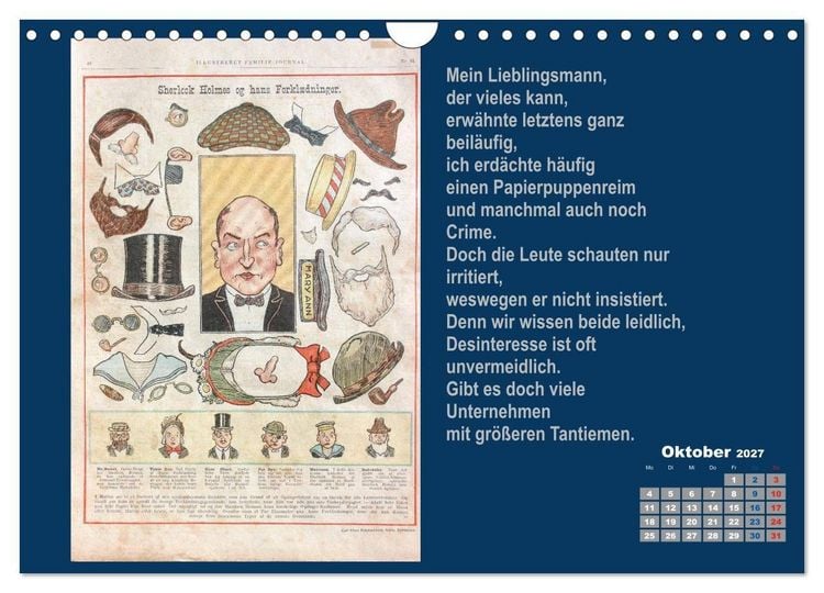 Produktbild: Papierpuppenpoesie (Wandkalender 2027 DIN A4 quer), CALVENDO Monatskalender
