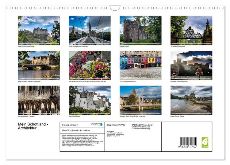 Produktbild: Mein Schottland - Architektur (Wandkalender 2026 DIN A3 quer), CALVENDO Monatskalender