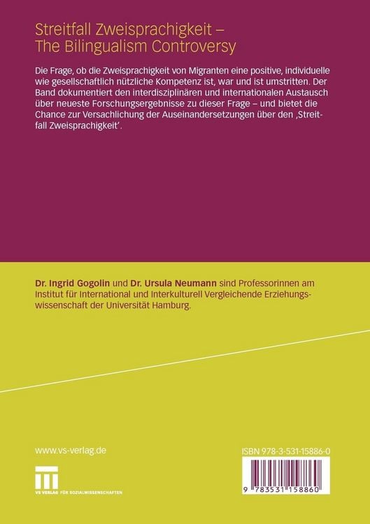 Produktbild: Streitfall Zweisprachigkeit - The Bilingualism Controversy