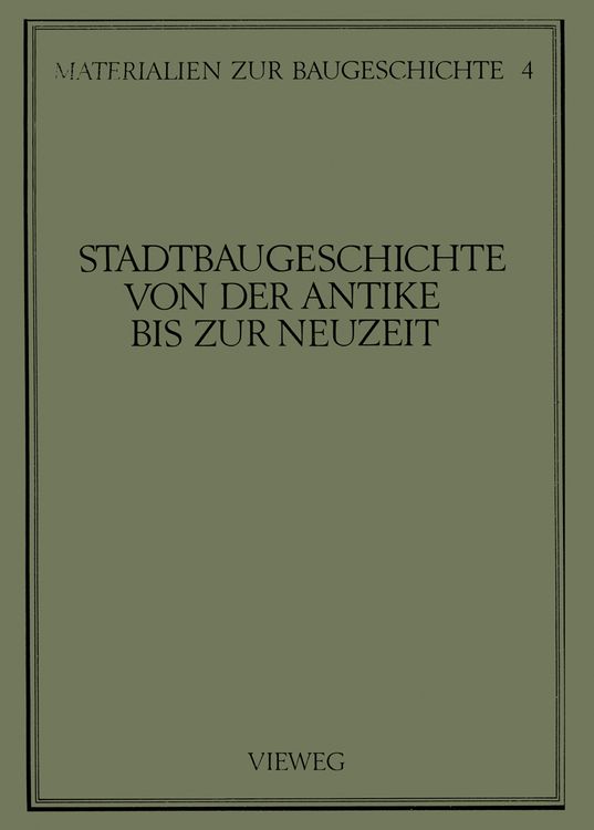 Produktbild: Stadtbaugeschichte von der Antike bis zur Neuzeit