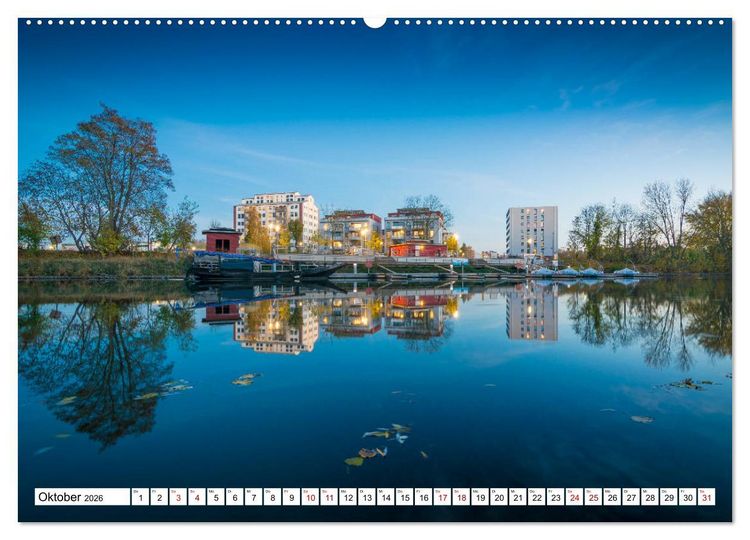 Produktbild: Halle-Saale - Meine Stadt im Spiegel (hochwertiger Premium Wandkalender 2026 DIN A2 quer), Kunstdruck in Hochglanz