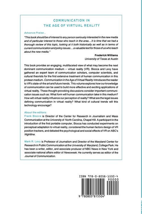 Produktbild: Communication in the Age of Virtual Reality