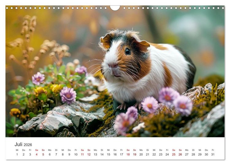 Produktbild: Wuschelbande - Ein Jahr voller Meerschweinchen (Wandkalender 2026 DIN A3 quer), CALVENDO Monatskalender