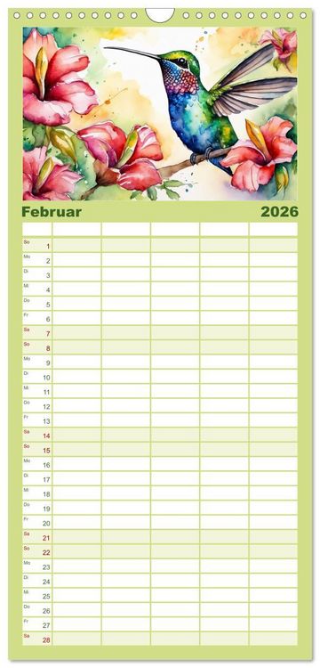 Produktbild: Familienplaner 2026 - Schillernde Edelsteine mit 5 Spalten (Wandkalender, 21 x 45 cm) CALVENDO