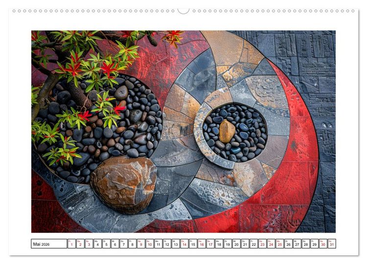 Produktbild: Augenmeditation im Zen Garten (hochwertiger Premium Wandkalender 2026 DIN A2 quer), Kunstdruck in Hochglanz