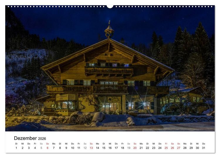 Produktbild: Salzburger Saalachtal - unterwegs im Pinzgau (Wandkalender 2026 DIN A2 quer), CALVENDO Monatskalender