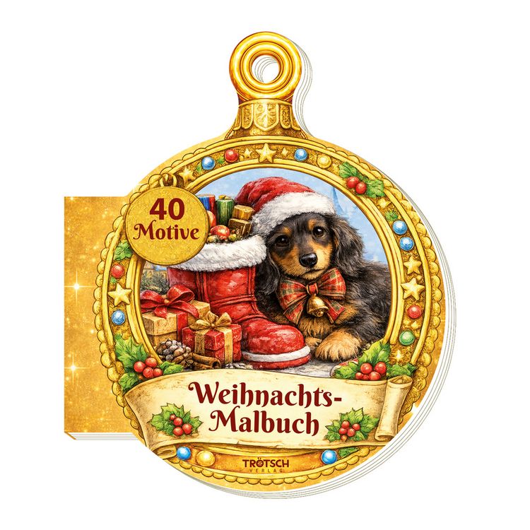 Produktbild: TR&Ouml;TSCH - Malbuch Weihnachts-Malbuch Kugelform| Ab 3 Jahren