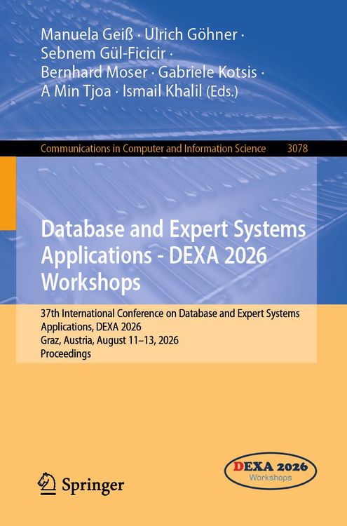 Produktbild: Database and Expert Systems Applications - DEXA 2026 Workshops