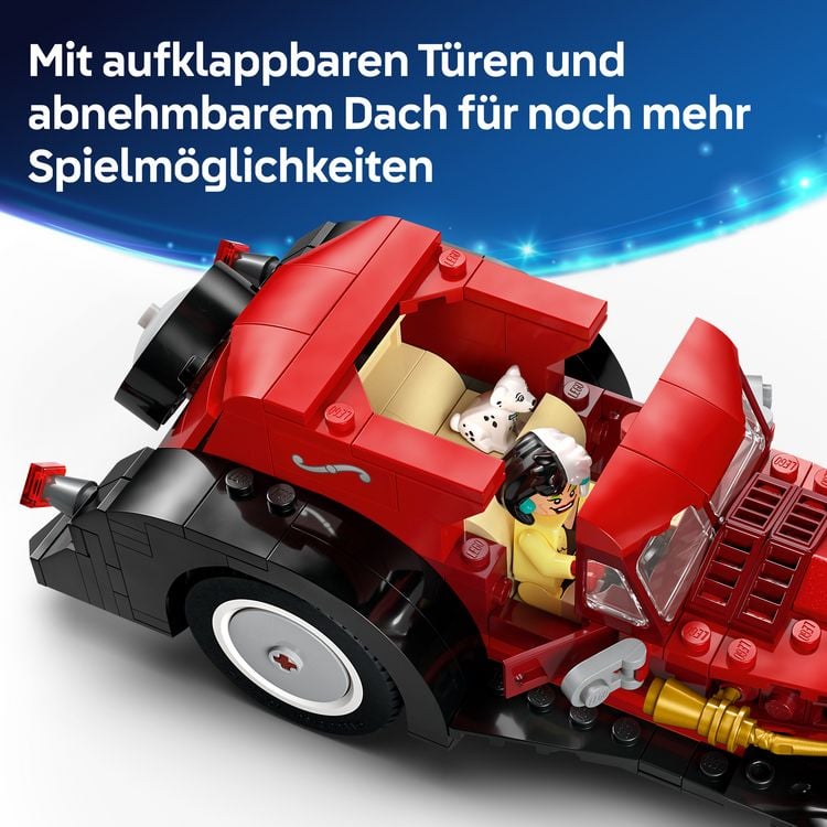 Produktbild: LEGO Disney 43277 Cruella de Vils Auto, Spielzeug f&uuml;r Jungen und M&auml;dchen