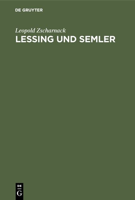 Produktbild: Lessing und Semler