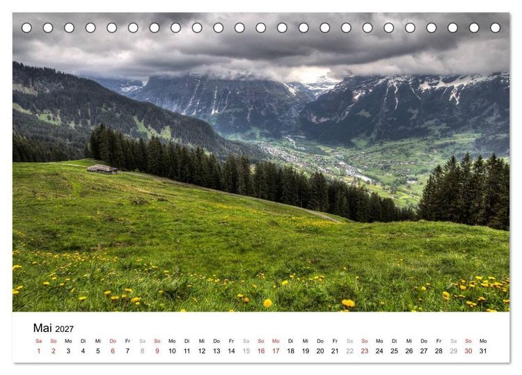 Produktbild: Berner Oberland (Tischkalender 2027 DIN A5 quer), CALVENDO Monatskalender