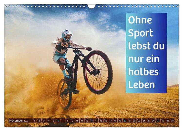 Produktbild: St&auml;rker als gestern &ndash; Sportliche Motivation in Bildern und Spr&uuml;chen (Wandkalender 2027 DIN A3 quer), CALVENDO Monatskalender