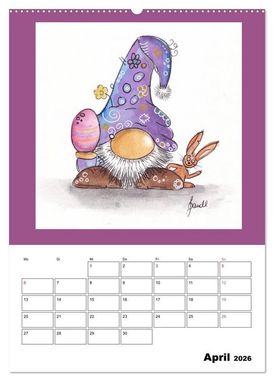 Produktbild: WichtelParade (hochwertiger Premium Wandkalender 2026 DIN A2 hoch), Kunstdruck in Hochglanz