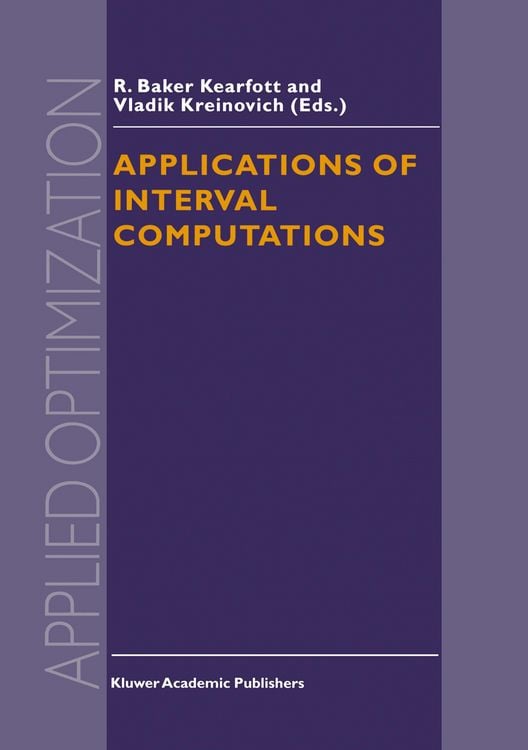 Produktbild: Applications of Interval Computations