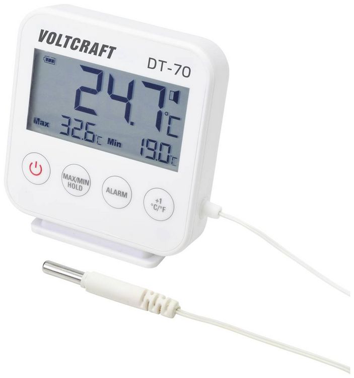 Produktbild: VOLTCRAFT DT-70 Kabeltemperaturf&uuml;hler Messbereich Temperatur -40 bis +70 &deg;C F&uuml;hler-Typ NTC HACCP-konform
