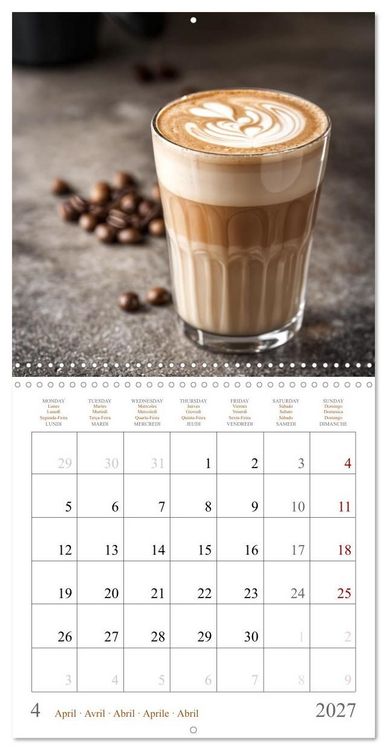 Produktbild: L'&acirc;me du caf&eacute; - Une passion au quotidien (Calendrier mural carr&eacute; 2027 30x30 cm) Calendrier double avec une page pour vos prises de notes
