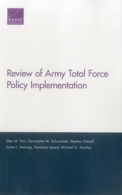 Produktbild: Review of Army Total Force Policy Implementation