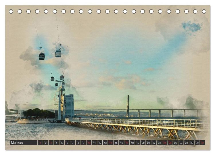 Produktbild: Traumhaftes Lissabon (Tischkalender 2026 DIN A5 quer), CALVENDO Monatskalender