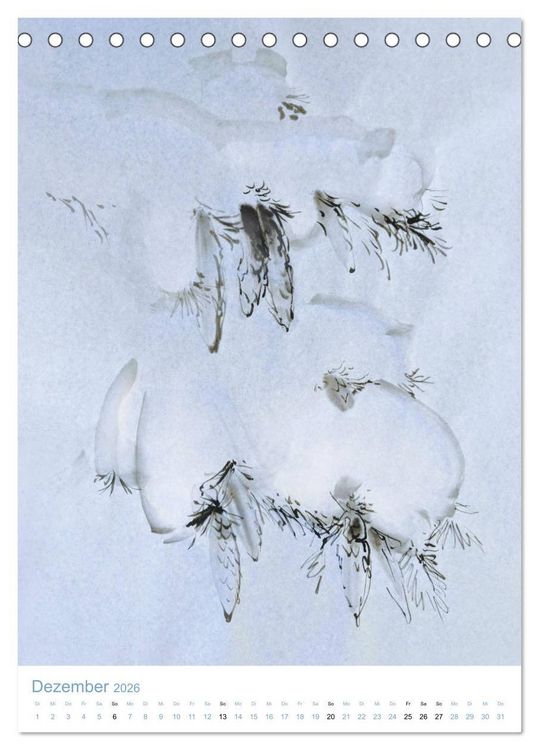 Produktbild: Jahreszeiten in Stil japanischer Malerei - Kunst (Tischkalender 2026 DIN A5 hoch), CALVENDO Monatskalender