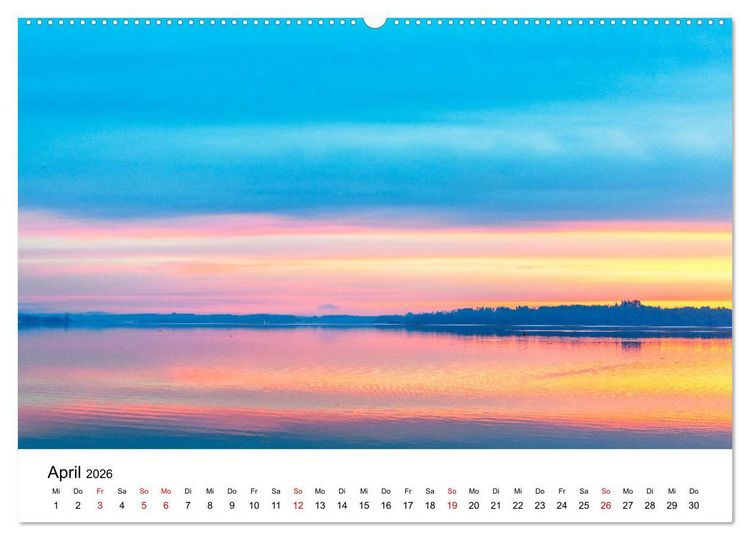 Produktbild: Traumhafter Chiemsee - eine kalendarische Reise (Wandkalender 2026 DIN A2 quer), CALVENDO Monatskalender