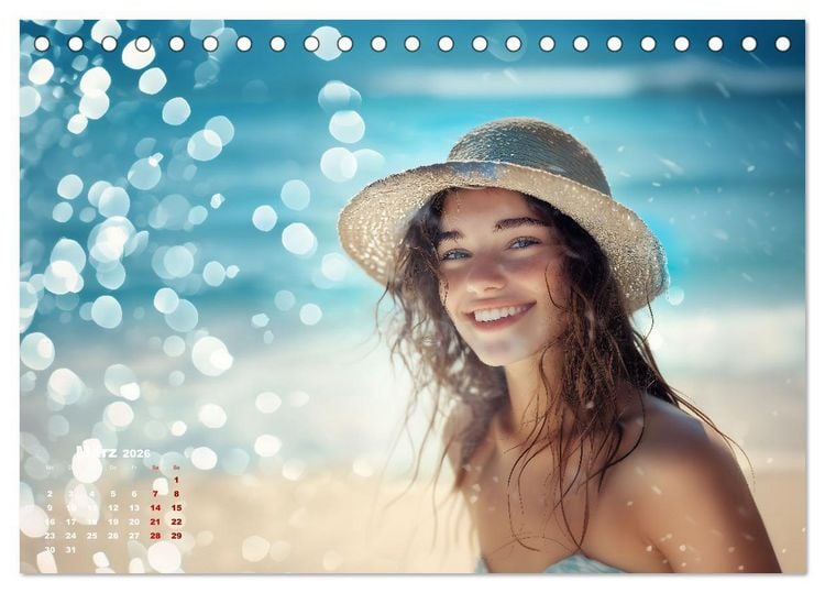 Produktbild: Endlich Strandurlaub (Tischkalender 2026 DIN A5 quer), CALVENDO Monatskalender