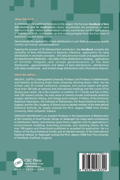 Produktbild: Handbook of Beta Distribution and Its Applications