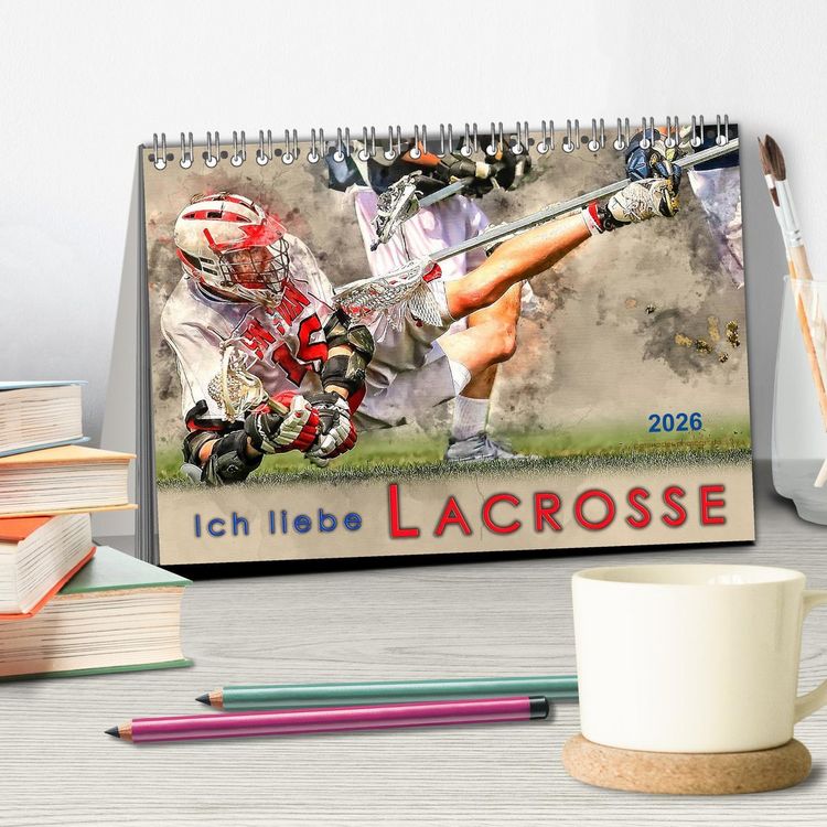 Produktbild: Ich liebe Lacrosse (Tischkalender 2026 DIN A5 quer), CALVENDO Monatskalender