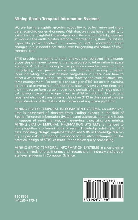 Produktbild: Mining Spatio-Temporal Information Systems