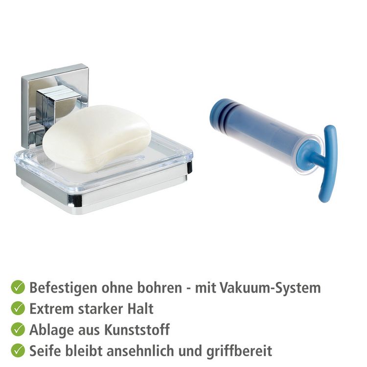 Produktbild: Vacuum-Loc&reg; Seifenablage Mod. Quadro Edelstahl, Befestigen ohne bohren