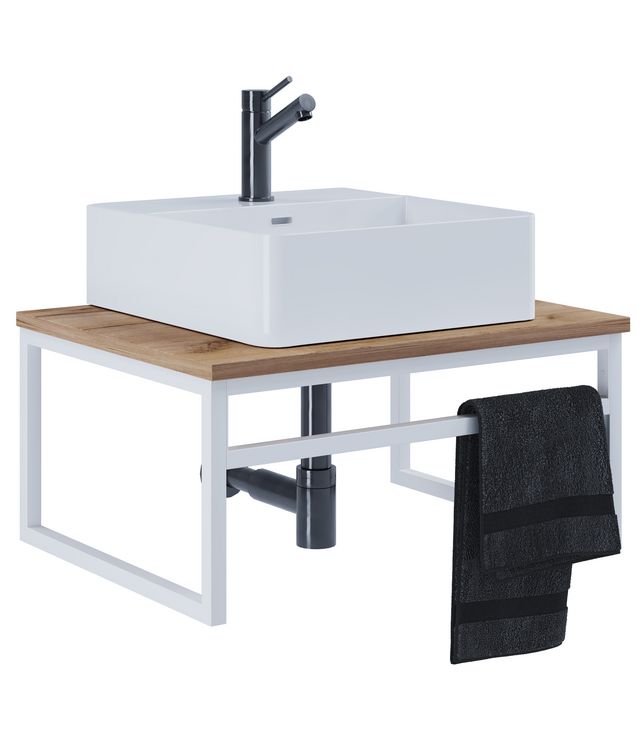 Produktbild: 2-tlg. Waschplatz Waschtisch Waschbecken Bitila 60