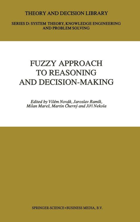 Produktbild: Fuzzy Approach to Reasoning and Decision-Making