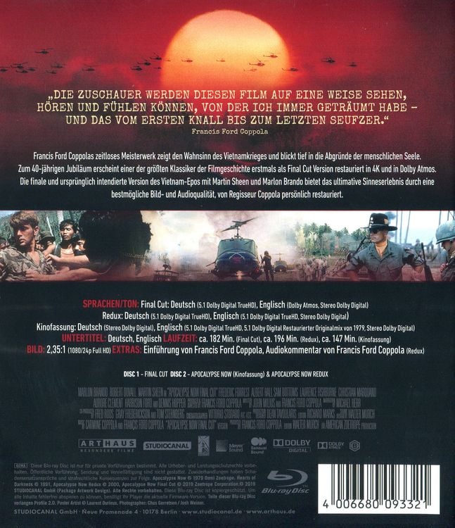Produktbild: Apocalypse Now (Kinofassung, Redux & Final Cut)